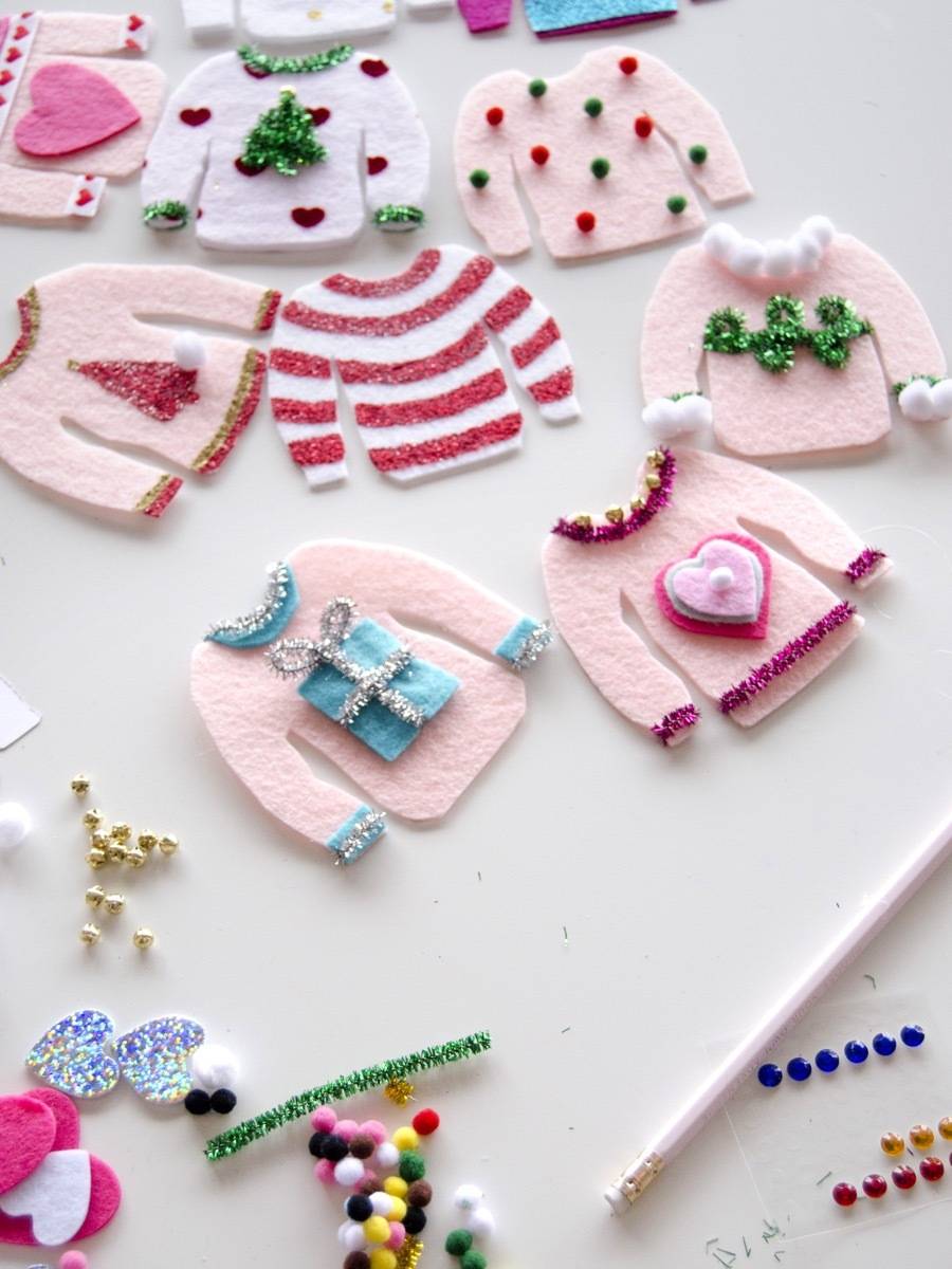 Step 2 | Ugly Christmas sweater garland