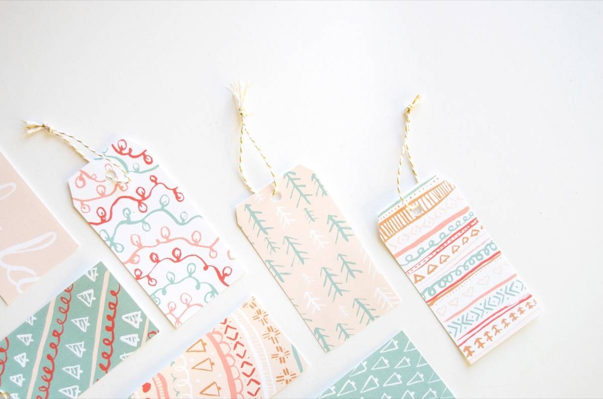 Printable gift tags for holiday wrapping