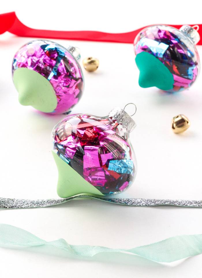 DIY Color Dipped Ornaments
