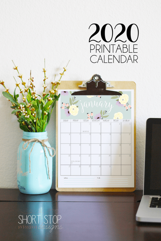 fun filled graphic print calendar printable