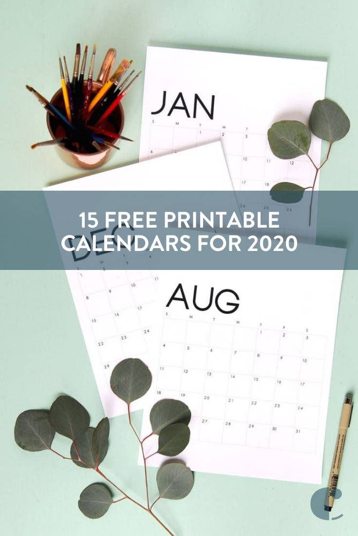 19 Gorgeous Free Printable 2019 Calendars