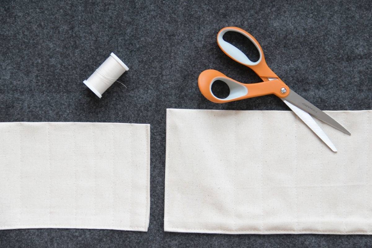 DIY Roll Organizer: Stitch down the length of each pocket to create dividers