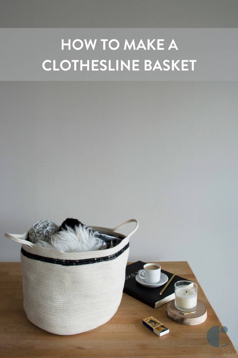 Make this simple Scandinavian-inspired clothesline basket