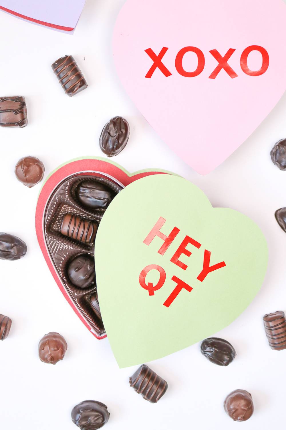 DIY Conversation Heart Chocolate Boxes