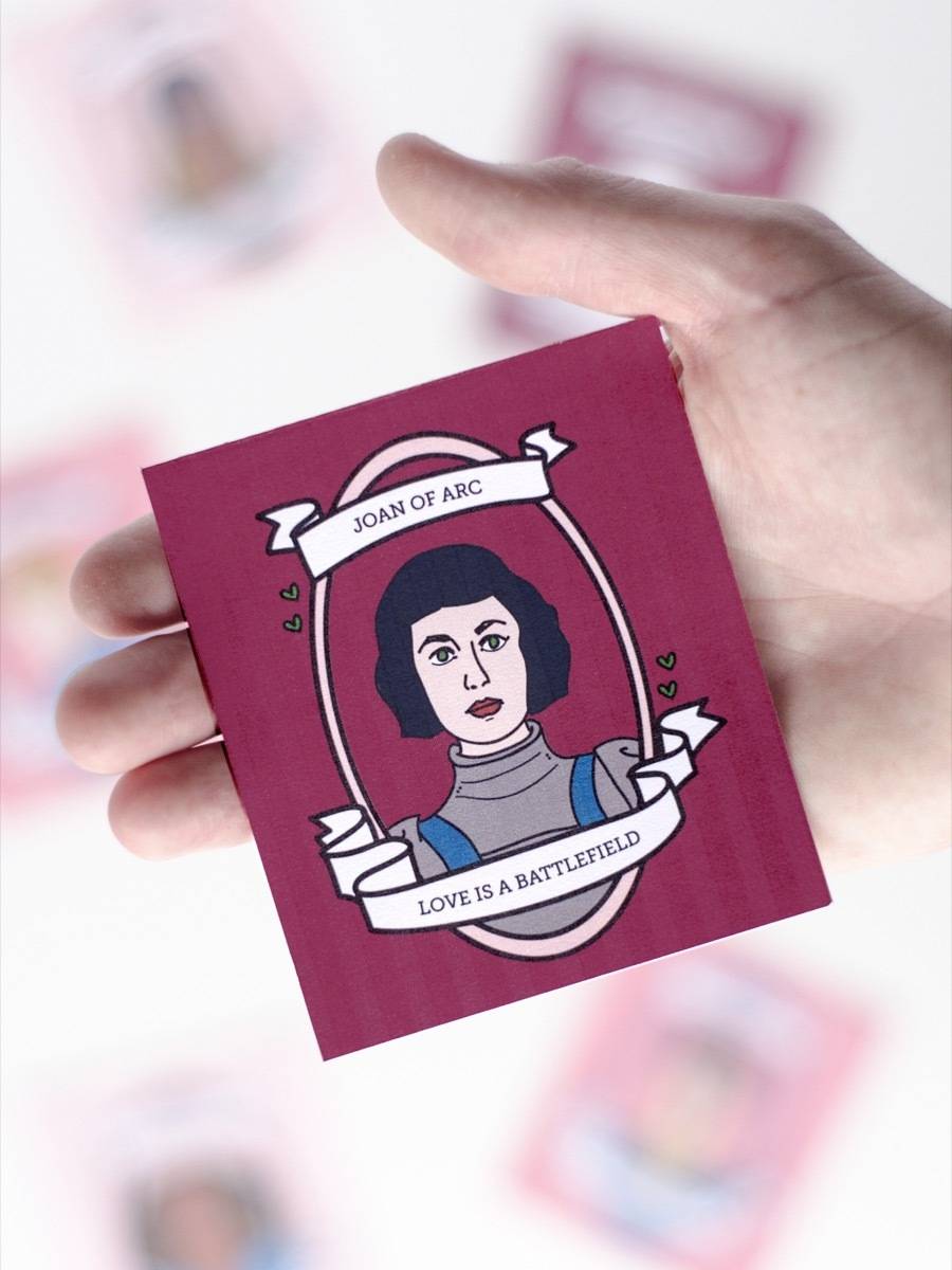 Joan knows how to celebrate Valentine's Day | Print these Women of History Valentines