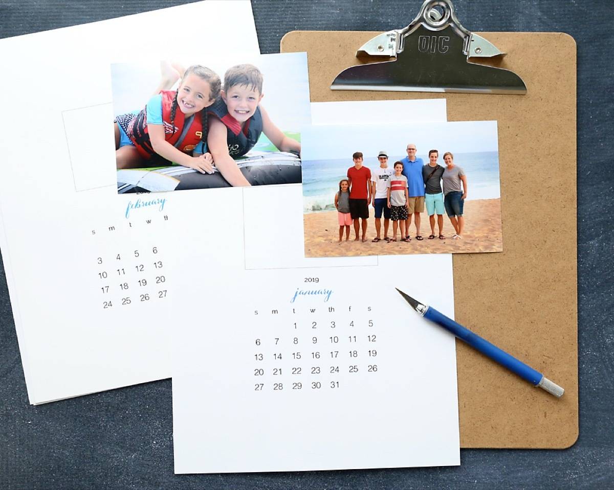 customizable photo calendar