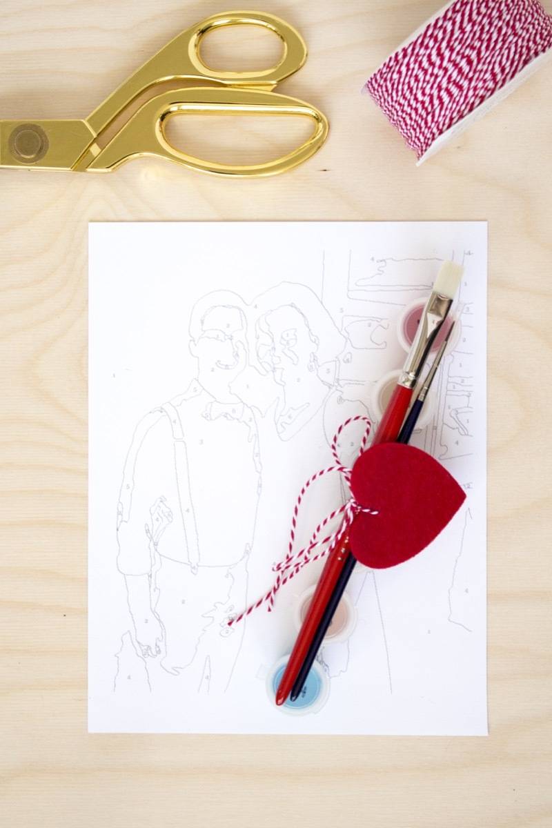 Make your own DIY paint-by-number kit featuring... you and your boo!