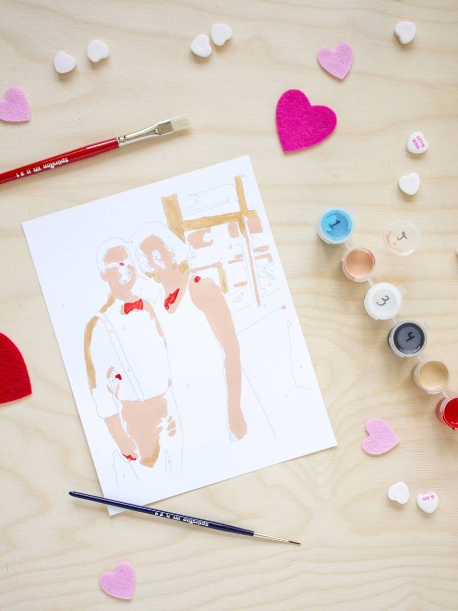 Create a paint-by-number kit starring you and your sweetheart