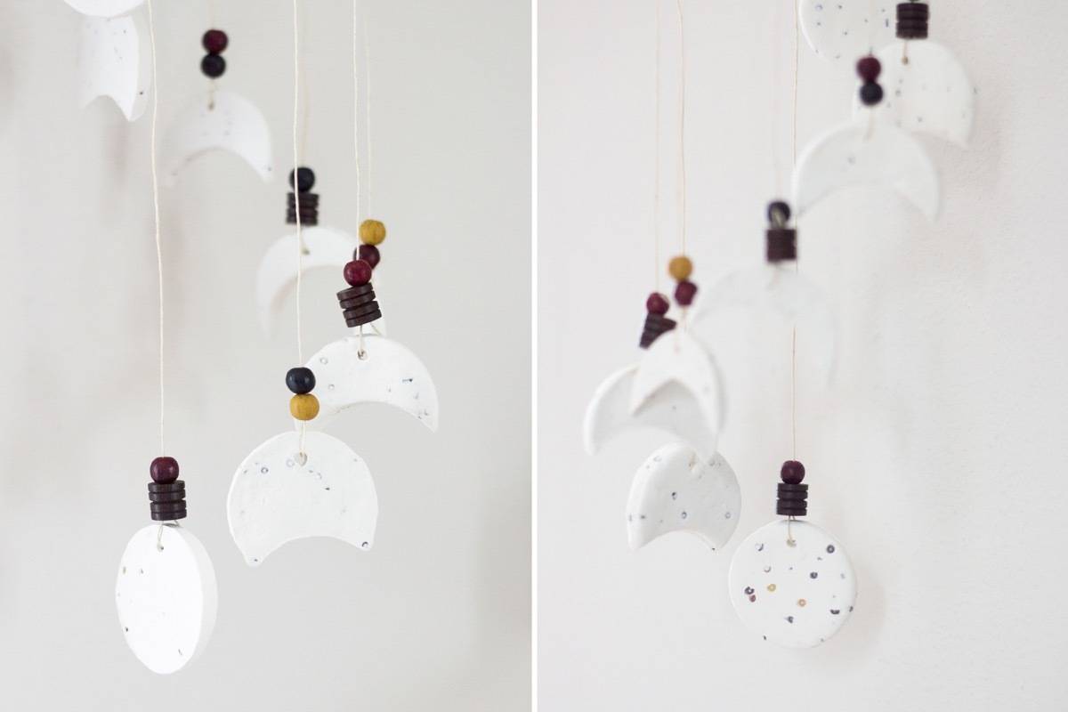 How to make a wind chime featuring the phases of the moon