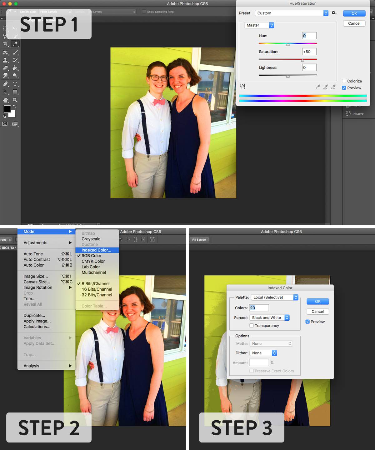 How to use Photoshop to flatten colors in an image