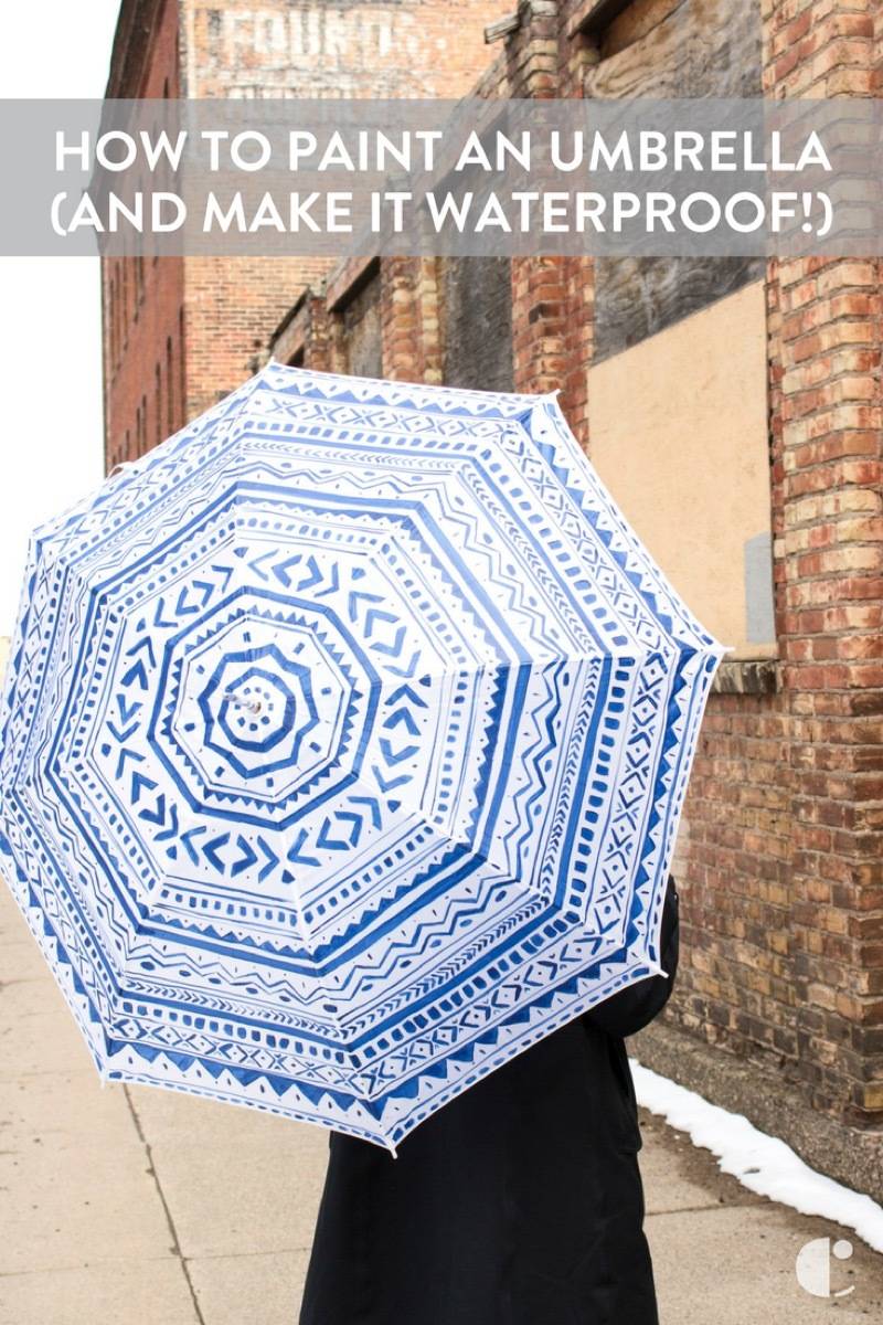 Make This! Indigo Painted Umbrella