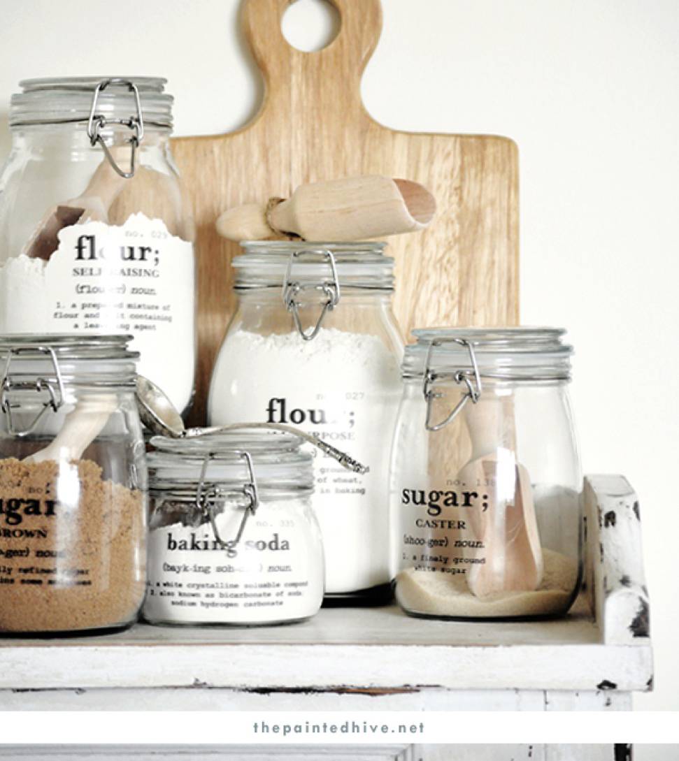 Harmonious Vinyl Jar Labels | 72 Organization Tips and Projects for Every Space in Your Home