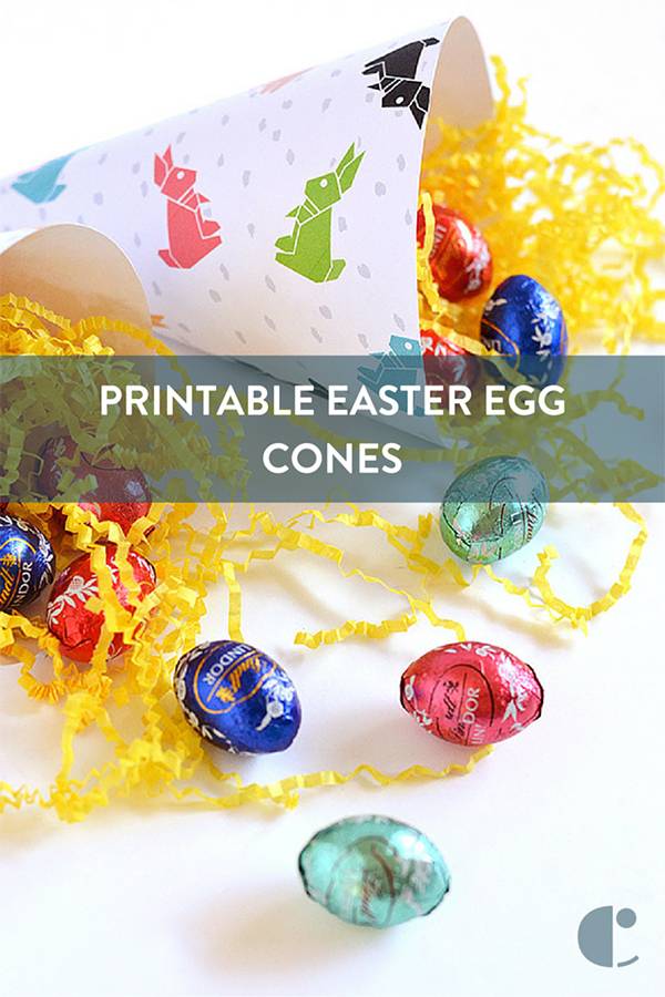 Printable easter cones