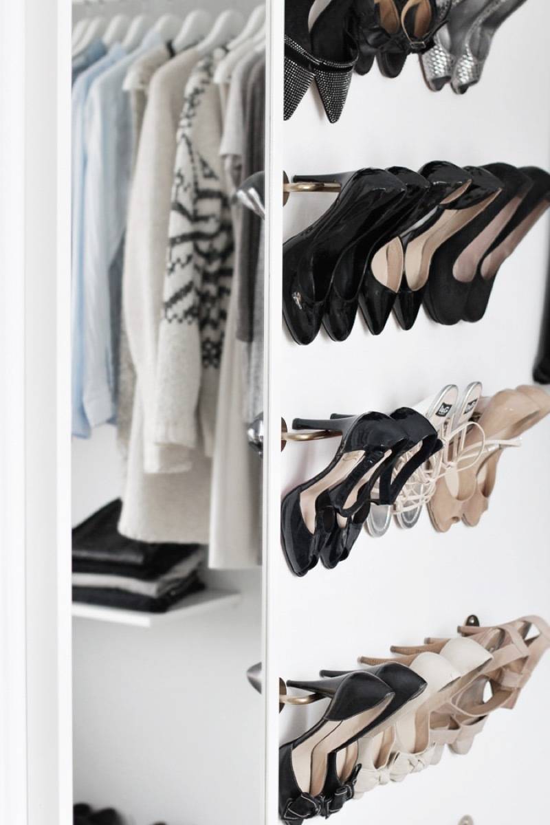 Hang those heels to prevent scuffing | 72 Organization Tips and Projects for Every Space in Your Home