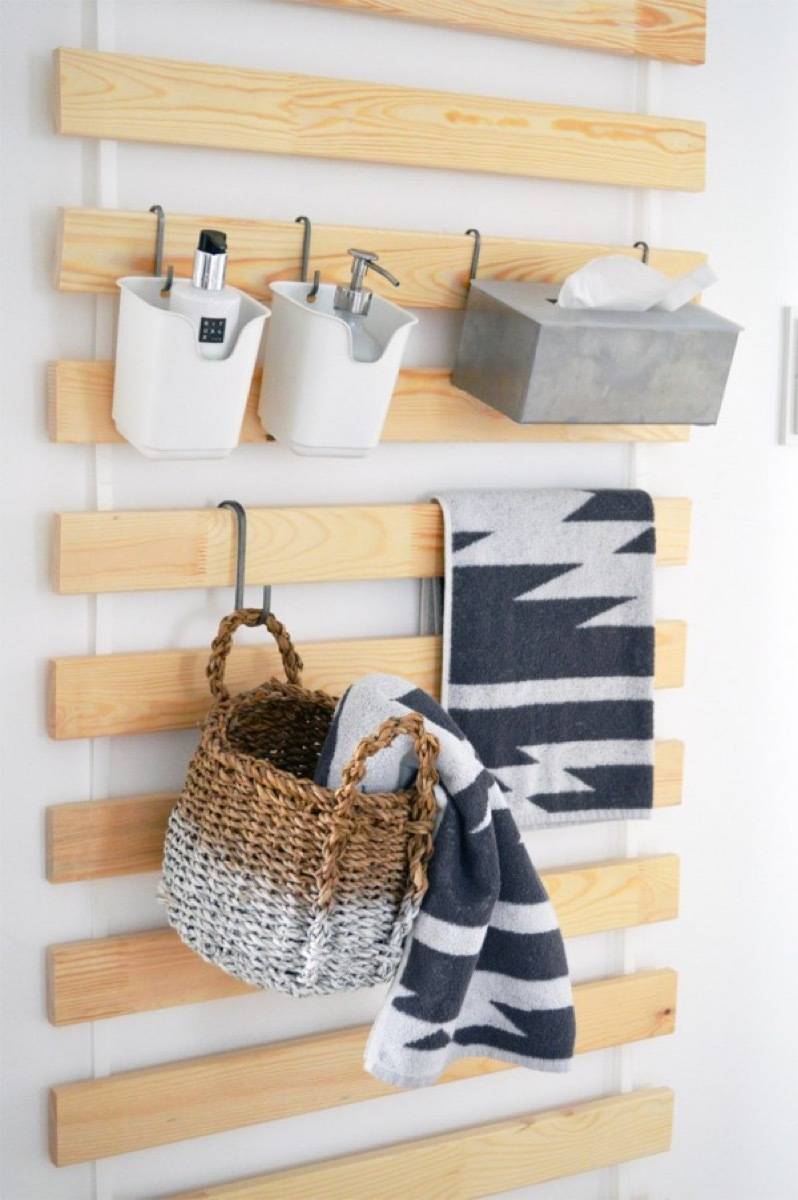 Interchangeable pallet system | 72 Organization Tips and Projects for Every Space in Your Home