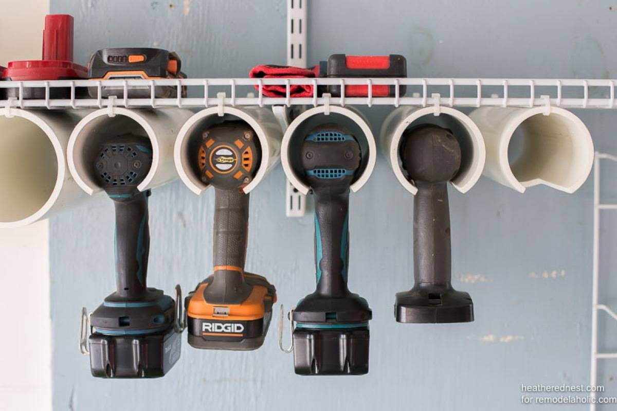 PVC for Power Tools | 72 Organization Tips and Projects for Every Space in Your Home