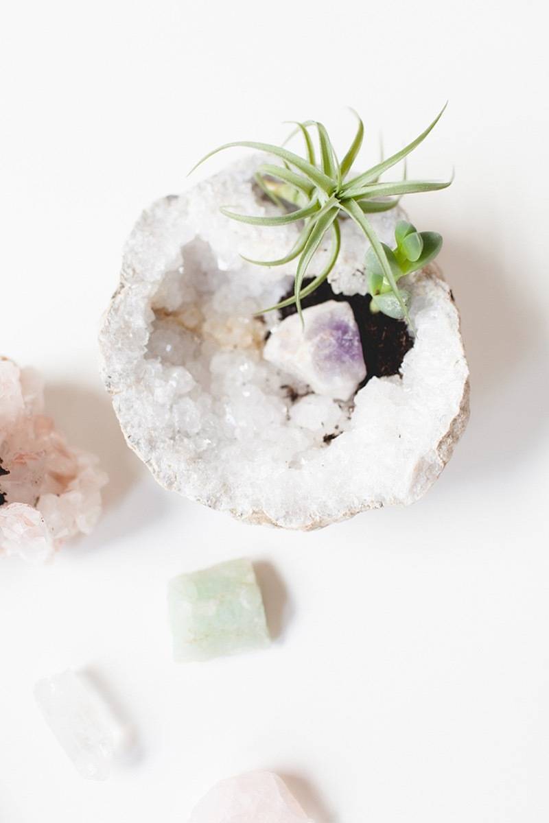 DIY Mother's Day Gift Ideas: Crystal planter