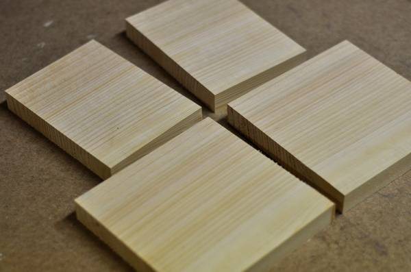 prepare wood boards for DIY birdhouse