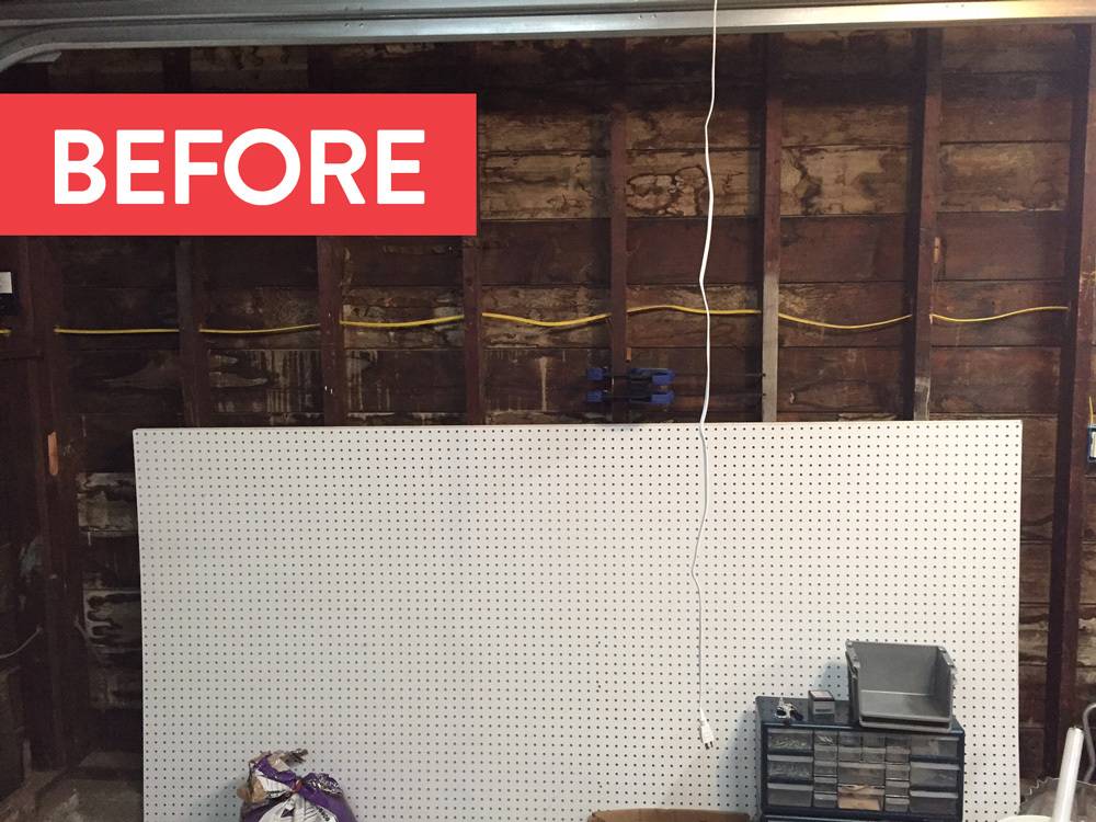 Before: pegboard, no tools
