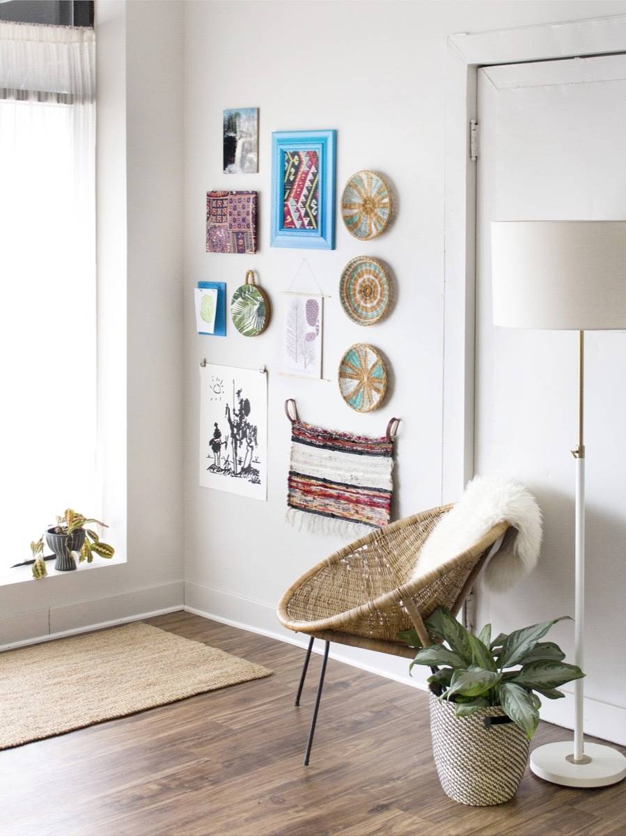 Inexpensive wall art, entirely thrifted