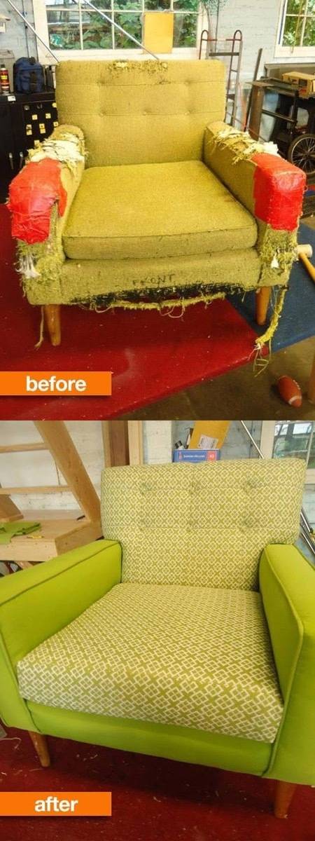 67 Furniture Makeovers That'll Totally Inspire You: Chair makeover from Cat Sieh via Apartment Therapy