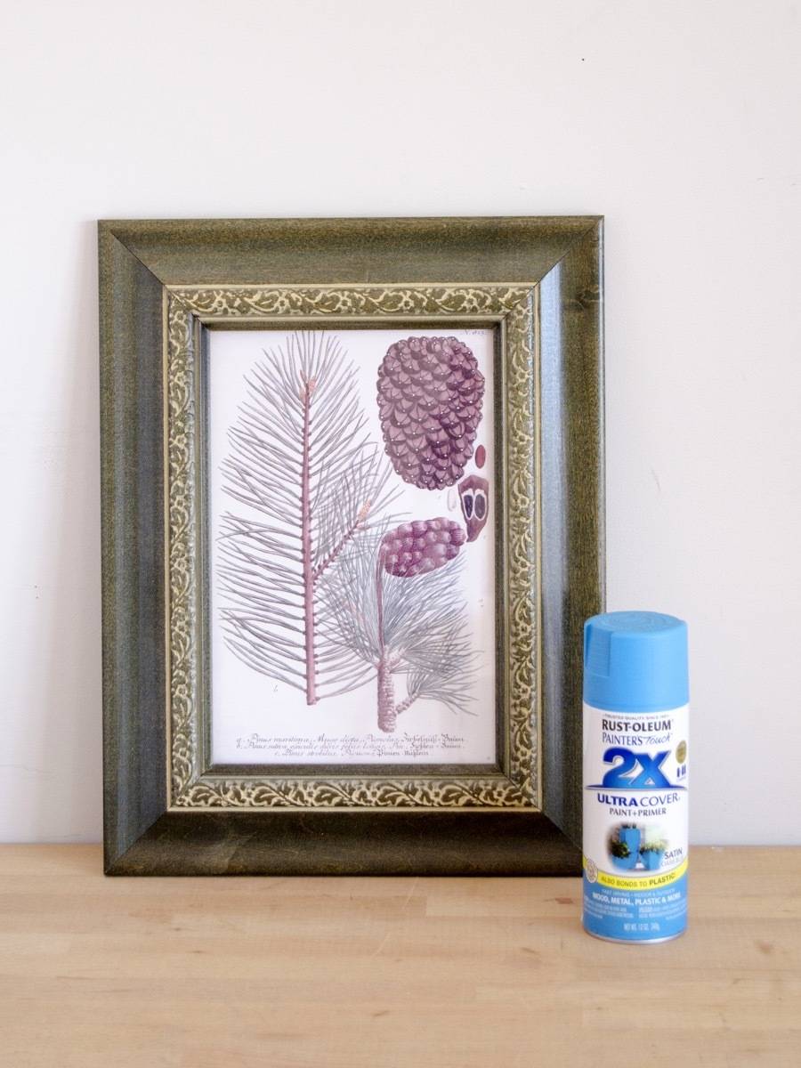 How to create wall art on the cheap: Paint existing frames in fun colors