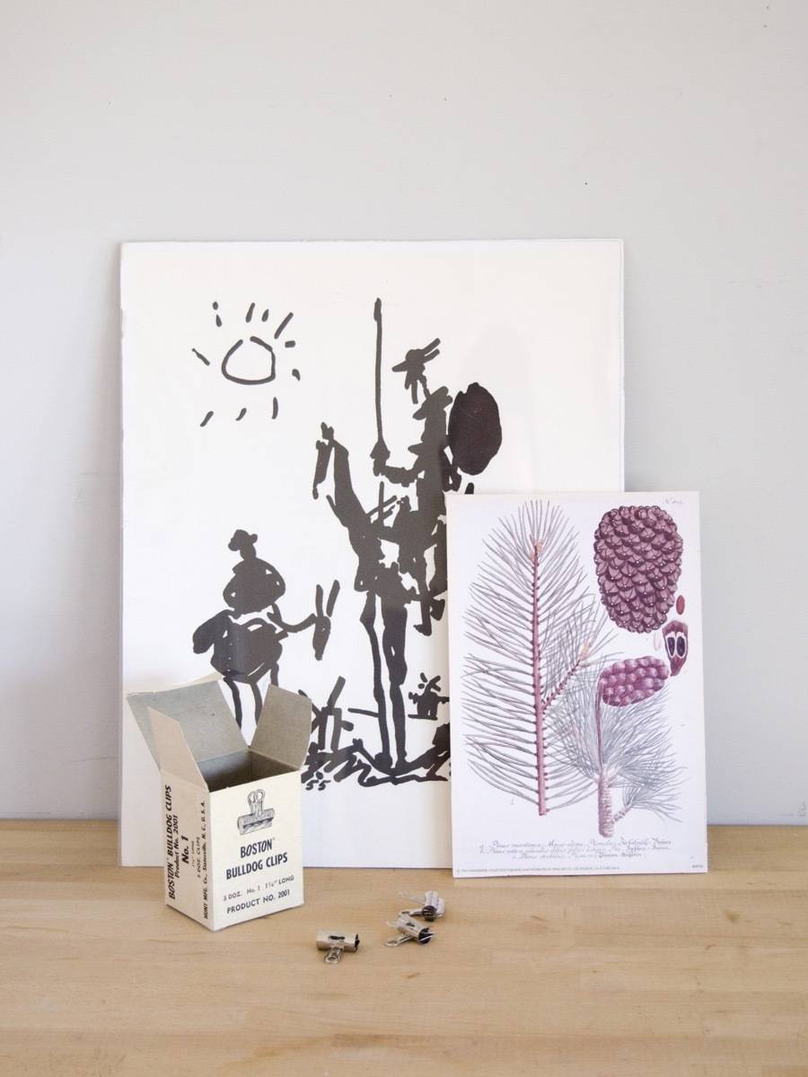 No frame? No problem. Hang your wall art from bulldog clips