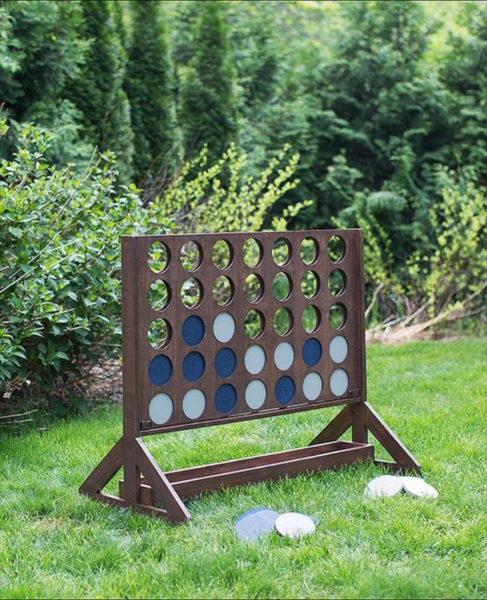 62 DIY Projects to Transform Your Backyard: Giant four-in-a-row