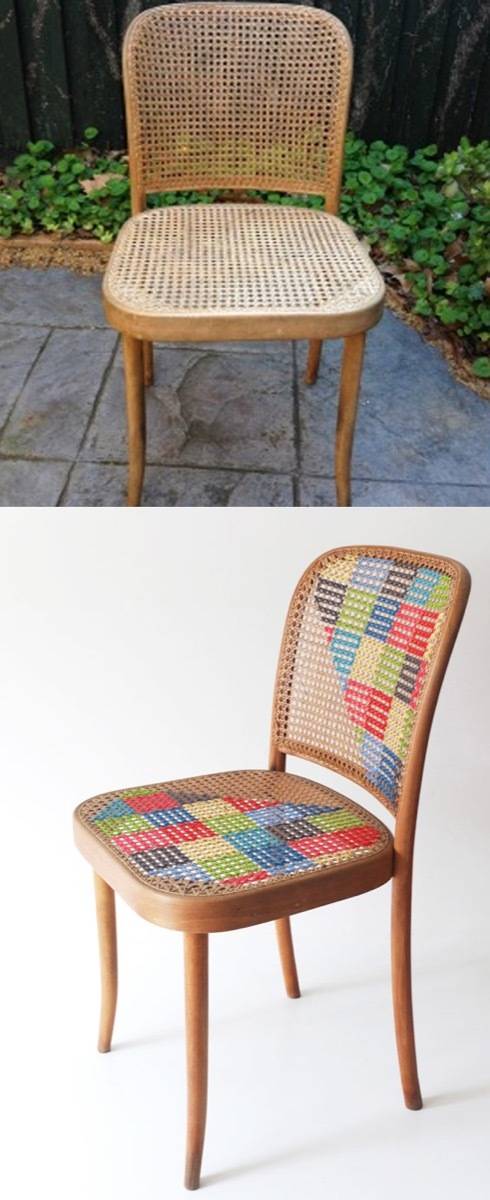 67 Furniture Makeovers That'll Totally Inspire You: Chair makeover via My Poppet Makes