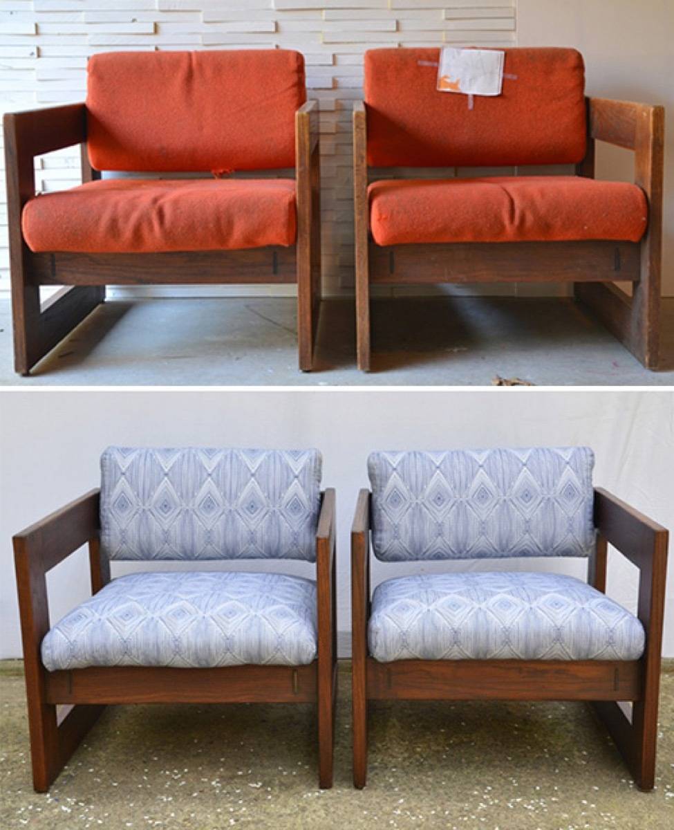 67 Furniture Makeovers That'll Totally Inspire You: Chair makeover via Hearts and Sharts