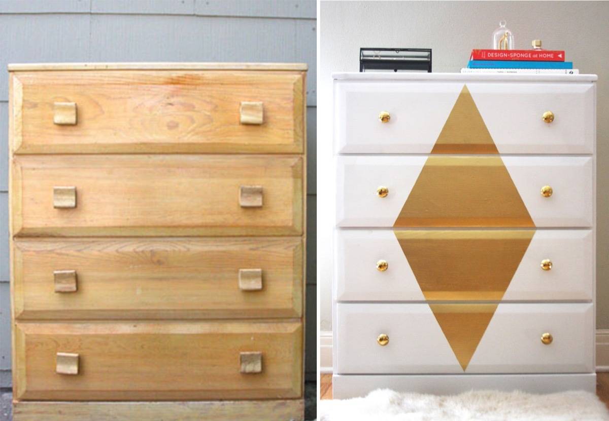 67 Furniture Makeovers That'll Totally Inspire You: Dresser makeover via Camille Styles