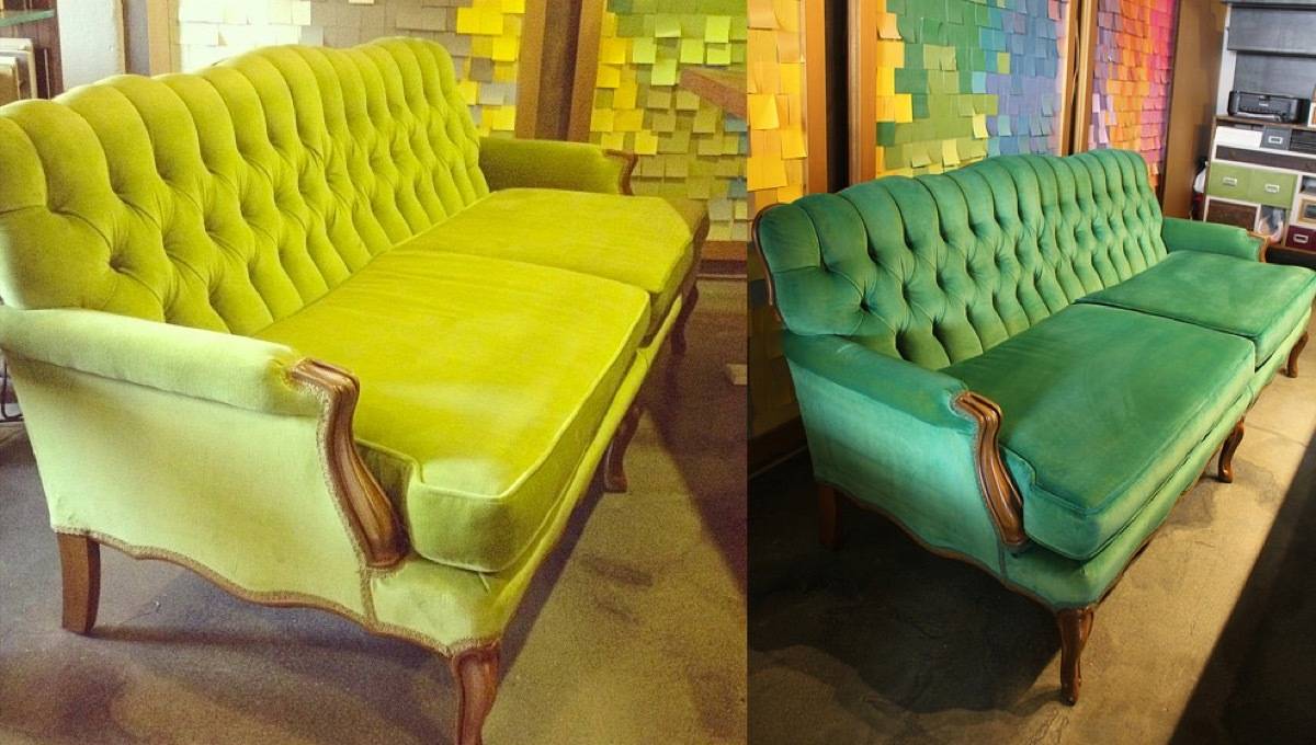 67 Furniture Makeovers That'll Totally Inspire You: Couch makeover via Kara Paslay Design