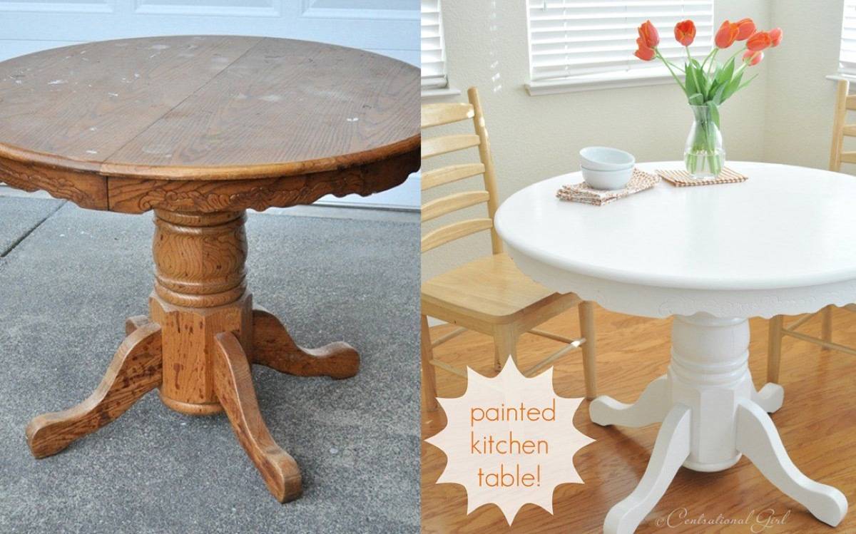 67 Furniture Makeovers That'll Totally Inspire You: Table makeover via Centsational Girl