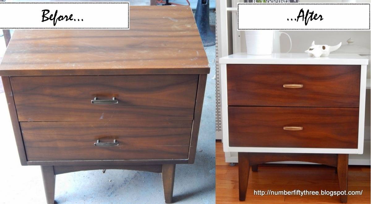 67 Furniture Makeovers That'll Totally Inspire You: Nightstand makeover from Number Fifty-Three