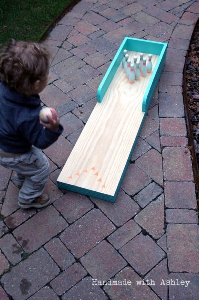 62 DIY Projects to Transform Your Backyard: Mini bowling lane