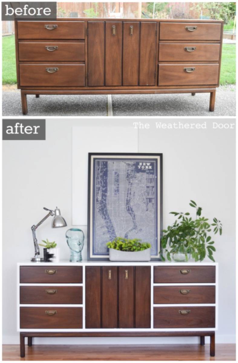 67 Furniture Makeovers That'll Totally Inspire You: Dresser makeover via The Weathered Door