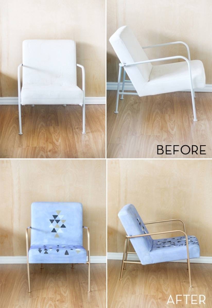 67 Furniture Makeovers That'll Totally Inspire You: Chair makeover from Curbly