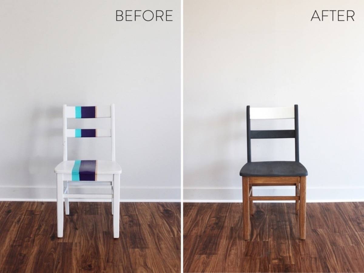 67 Furniture Makeovers That'll Totally Inspire You: Chair makeover via Curbly