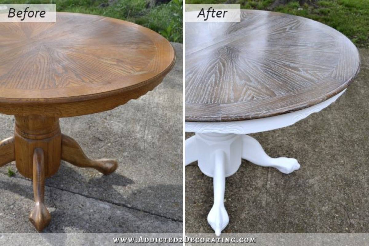 67 Furniture Makeovers That'll Totally Inspire You: Table makeover via Addicted 2 Decorating