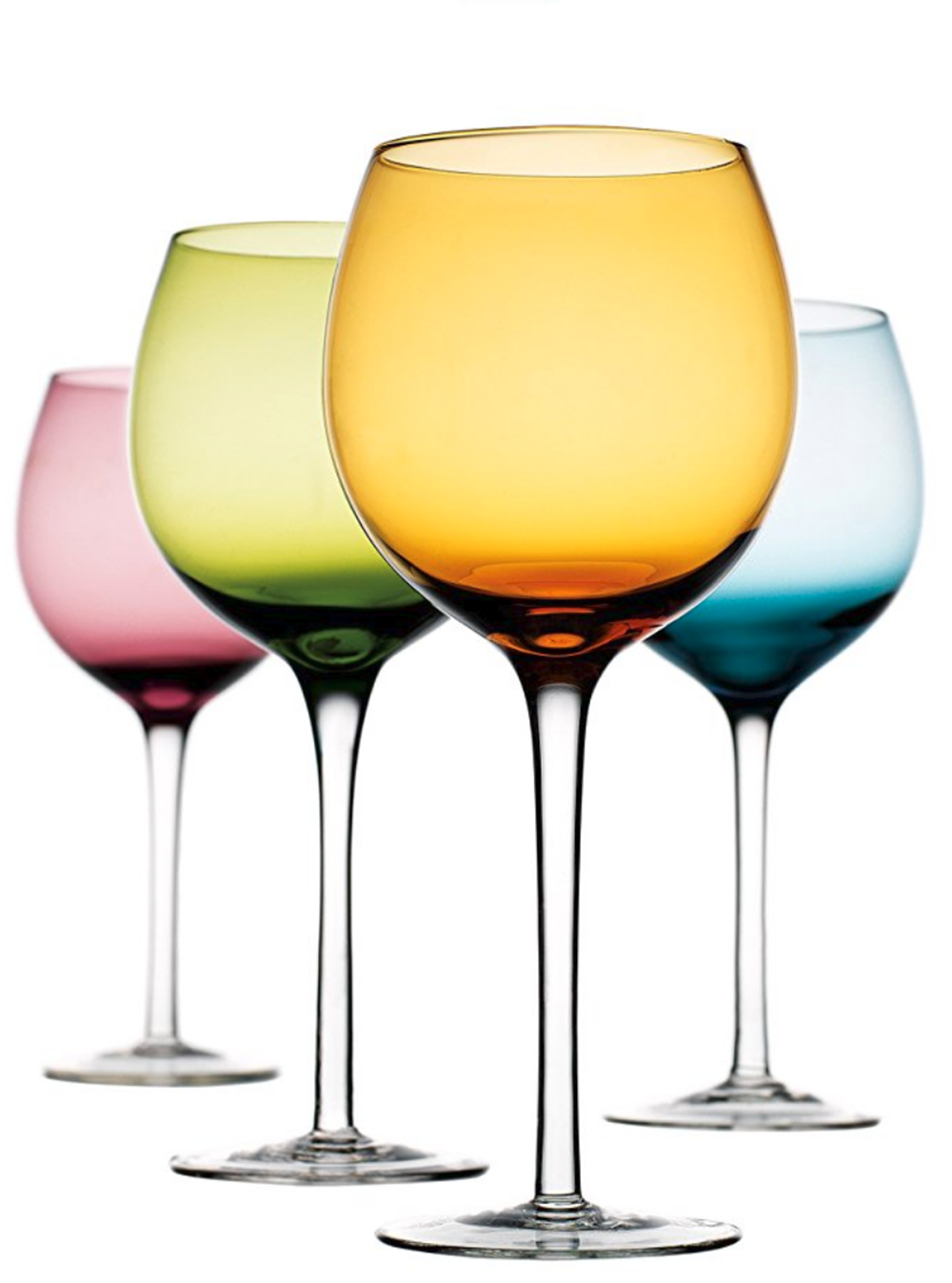 Image of colored wine glasses