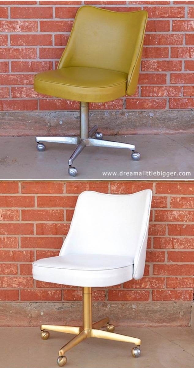 67 Furniture Makeovers That'll Totally Inspire You: Chair makeover via Dream a Little Bigger