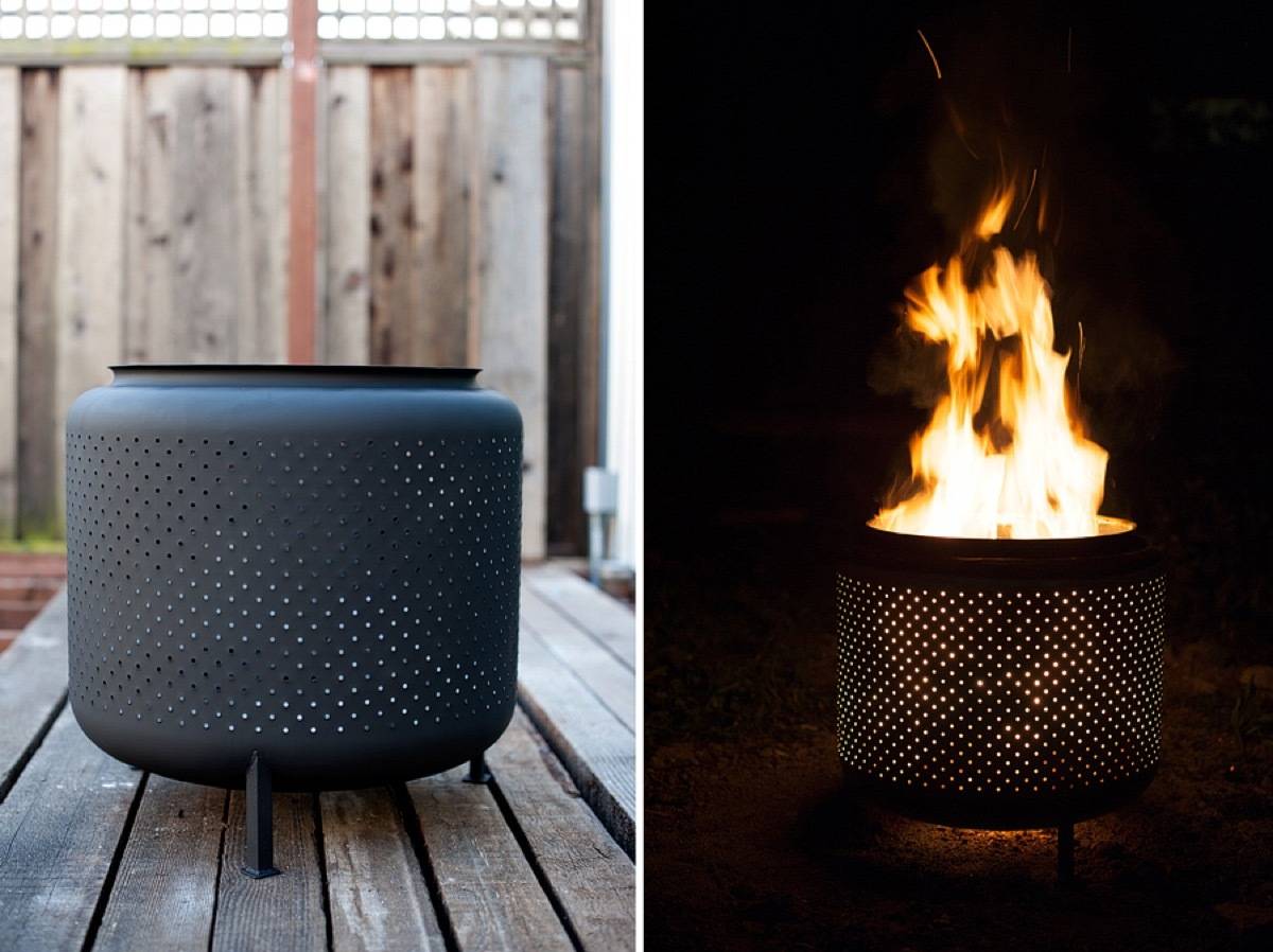 62 DIY Projects to Transform Your Backyard: Upcycled fire pit