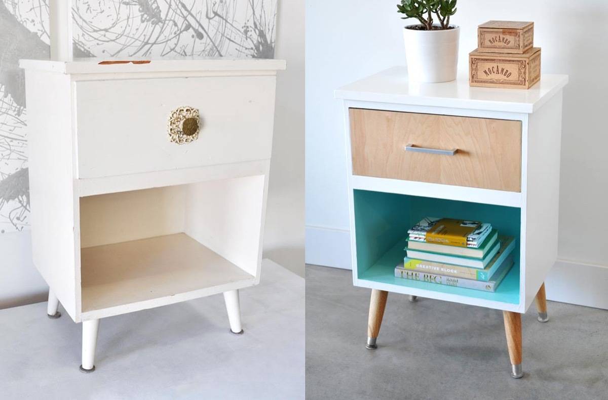67 Furniture Makeovers That'll Totally Inspire You: Nightstand makeover from Visual Heart.