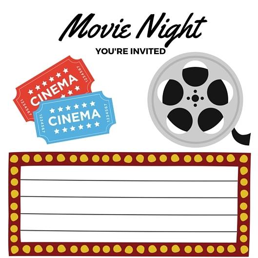 Movie night invitations