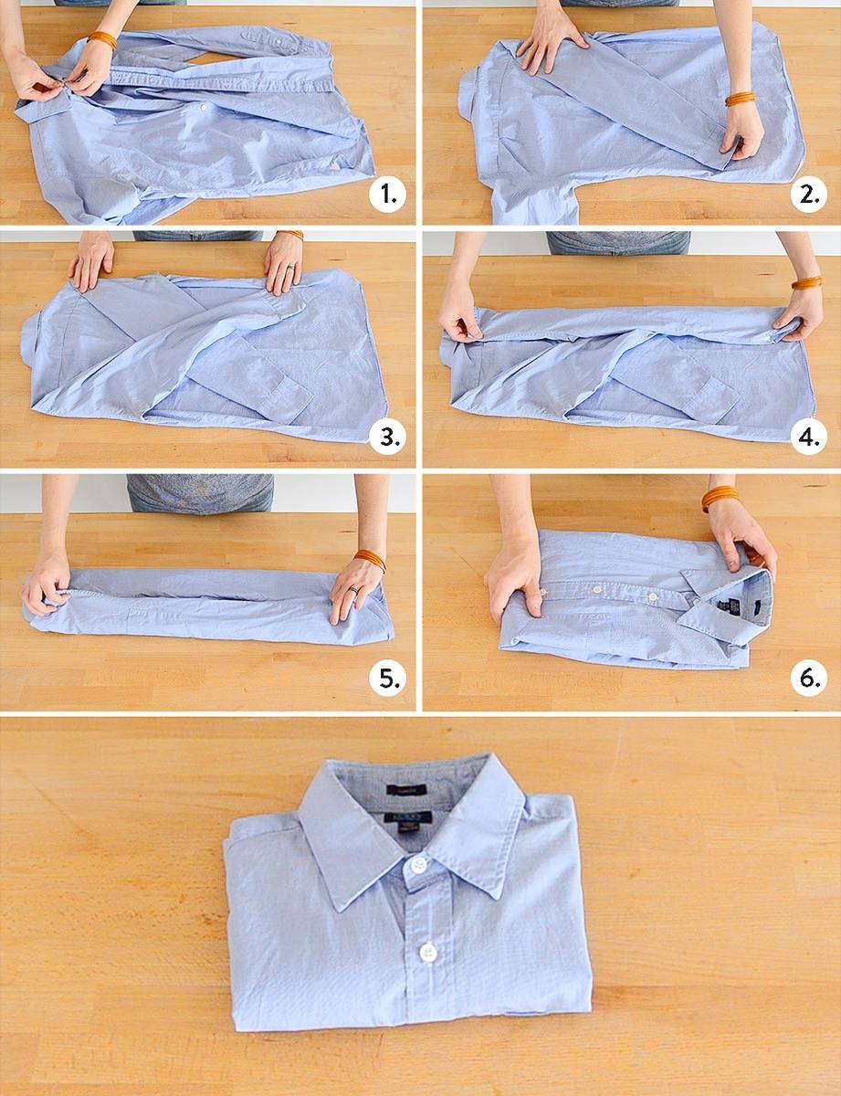 How to fold a dress shirt
