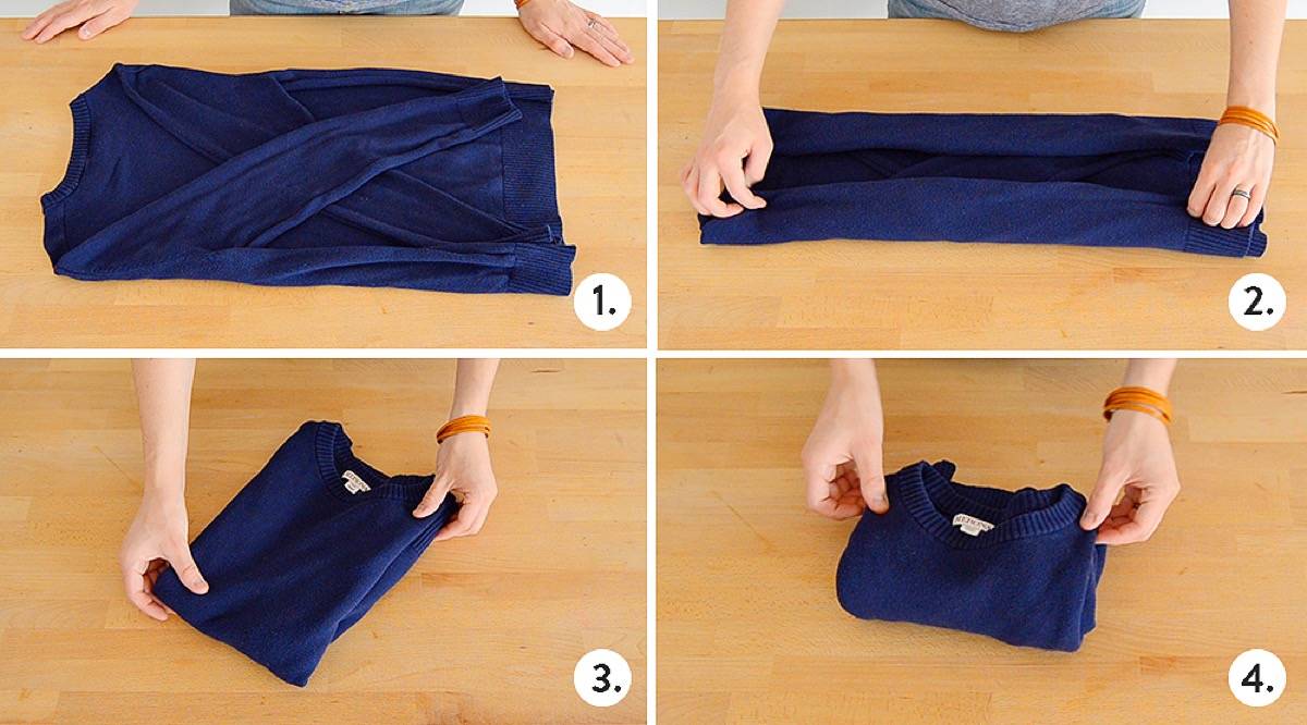 How to fold a sweater