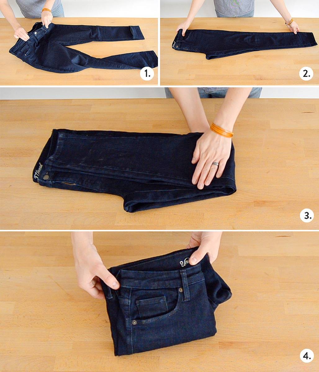 How to fold pants