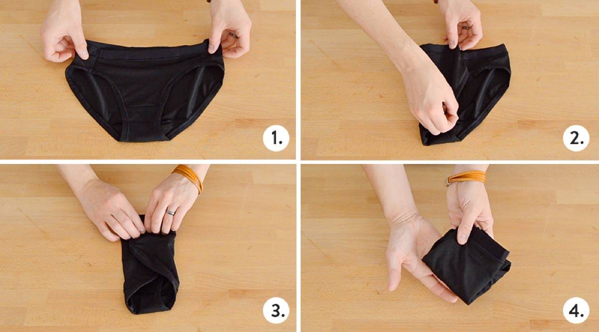 How to fold underwear
