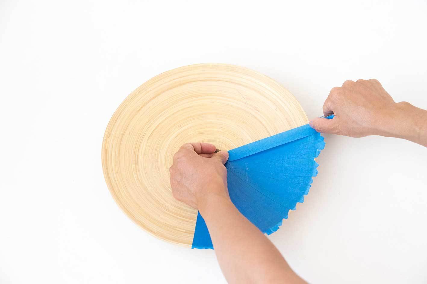 Painter's tape - Ikea hack: Make a pendant light out of a $6 bowl!