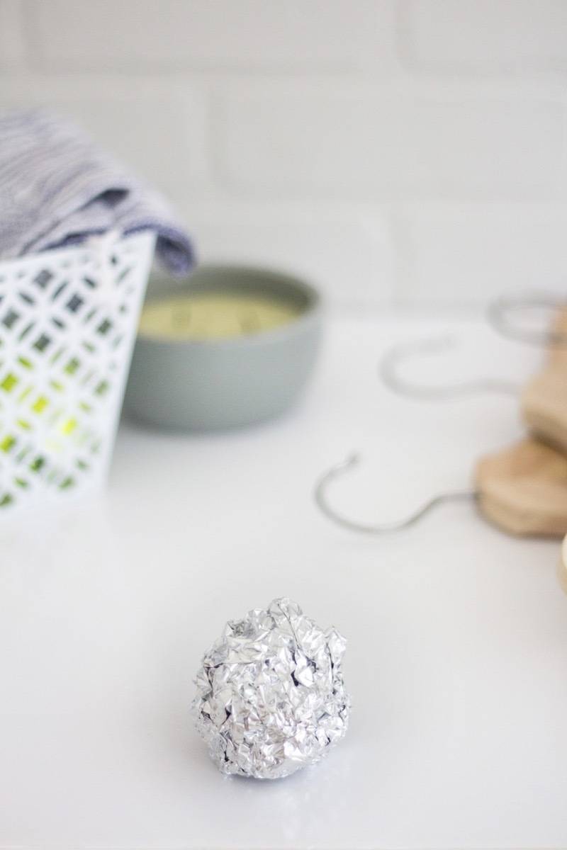 Balled up aluminum foil can replace dryer sheets in the dryer